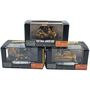 Industrial Norscot CAT Construction Minis Toy Vehicles Set Yellow Die-Cast Metal